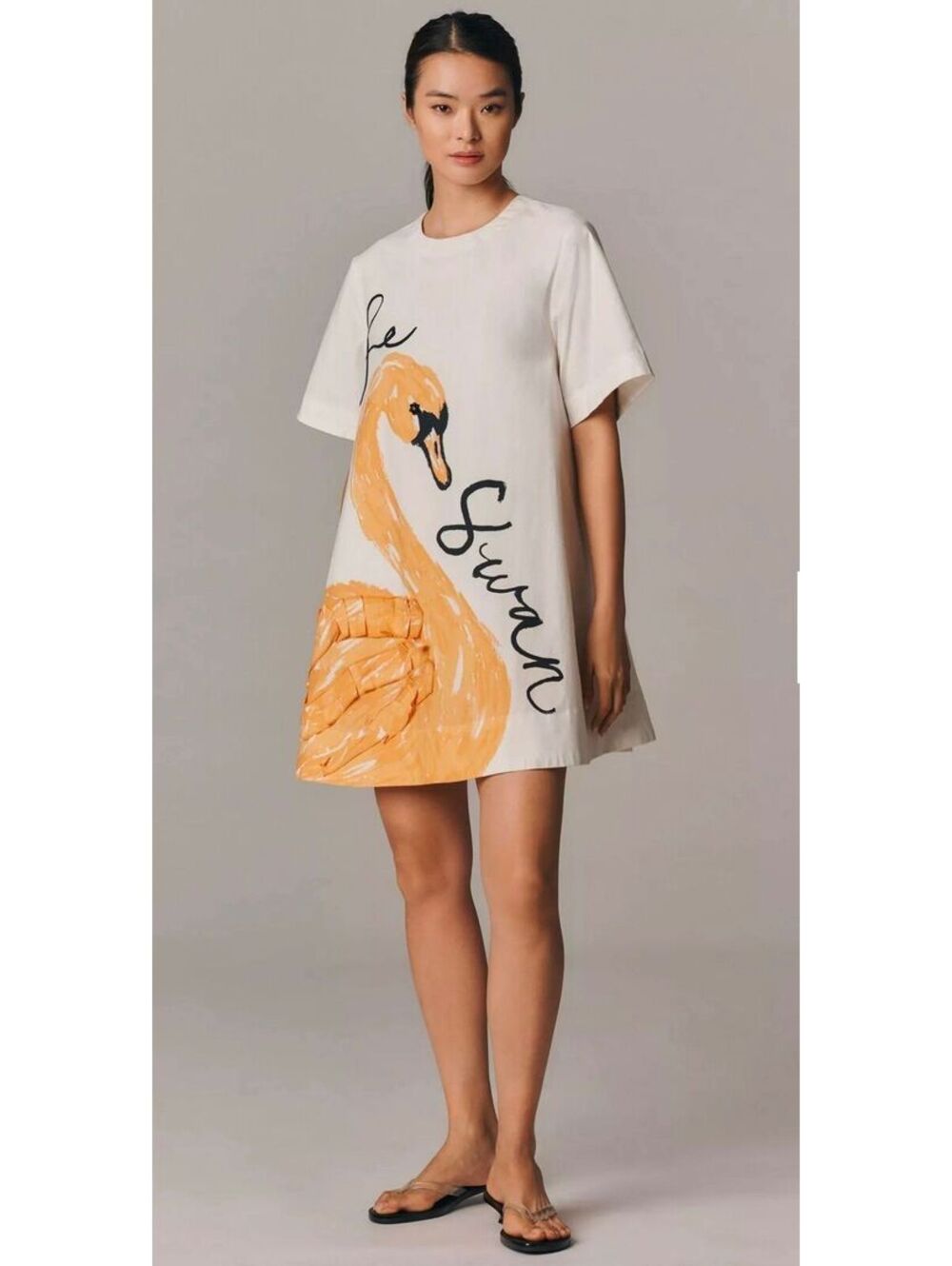 $178|Sz.S| Anthro Maeve The Emmy Short-Sleeve Swing Mini Dress: Graphic Edition